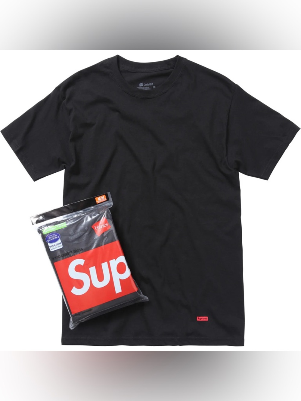 Supreme x Hanes Tagless Tees Large